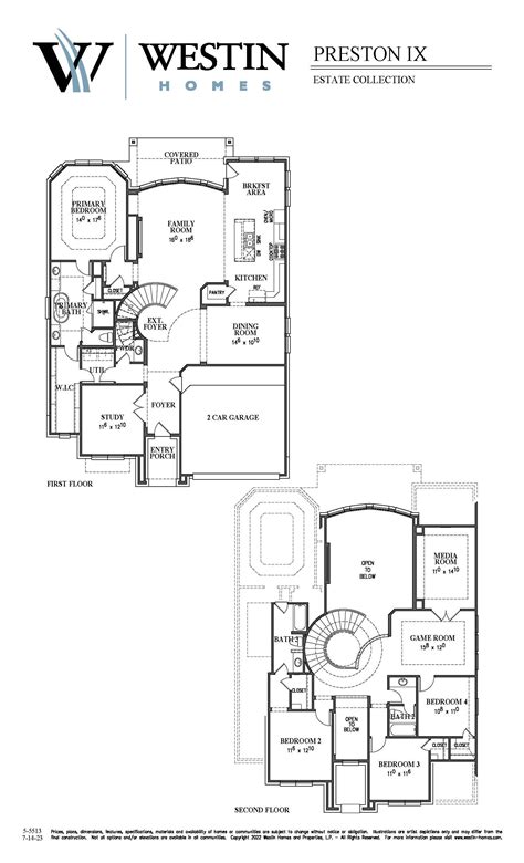 Westin Homes The Preston Ix Floor Plan