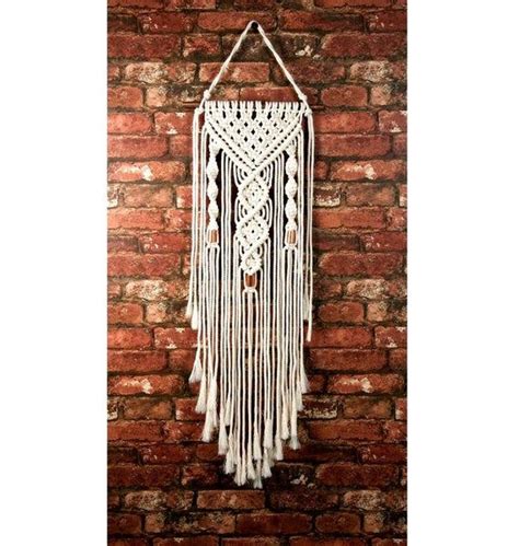 Dual Spirals Macrame Wall Hanger Kit Solid Oaks Make-ramé™ DIY home décor is a retro art form ...