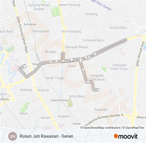 Rute H Jadwal Pemberhentian Peta Rusun Jati Rawasari Diperbarui