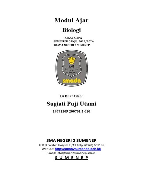 cover modul ajar biologi