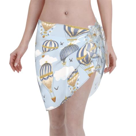 Coaee Balloon Vintage Women S Short Sarongs Beach Wrap Sheer Bikini