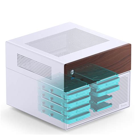 Jonsbo N White Or Black Nas Pc Case Walnut Wood Drive Bay Hdd Hot Swap Non