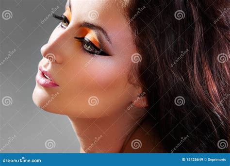Pretty Oriental Look Sensual Brunette Model Stock Image Image Of Evening Ethnicity 15425649