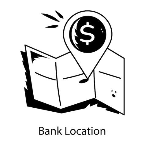Premium Vector Heres A Doodle Icon Of Bank Location