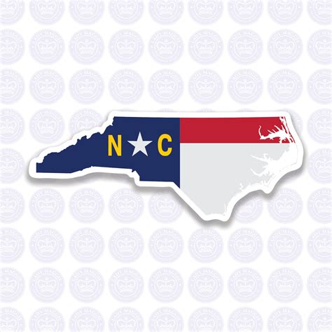 North Carolina Decal - NC State Flag Decal - North Carolina State