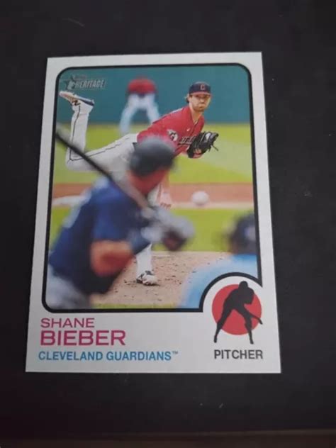 2022 Topps Heritage Shane Bieber 230 Cleveland Guardians Eur 314