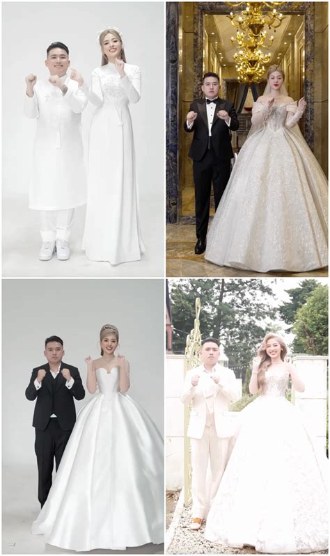 Tung ảnh cưới với CEO hot girl trứng rán bị soi chi tiết thiếu tinh tế nét mặt chú rể gây