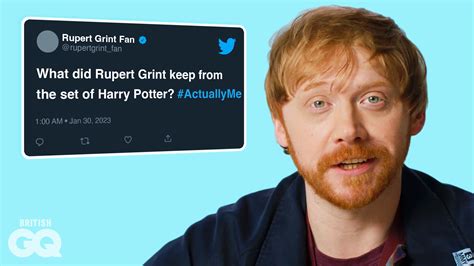 Watch Rupert Grint Answers Your Questions Actually Me British Gq