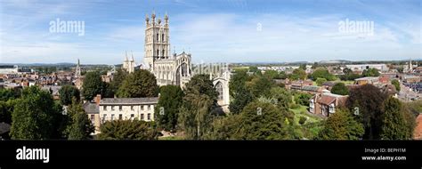 A panoramic view of Gloucester Cathedral, Gloucester UK Stock Photo - Alamy