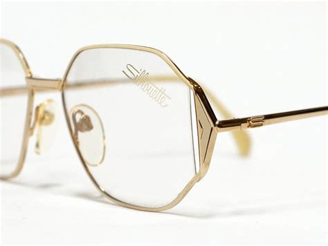 Vintage Silhouette 6051 Eyeglass Frame Gold Metal Eyeglasses Etsy Vintage Eyeglasses Frames