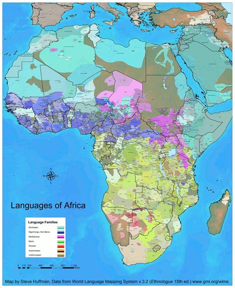 Detailed map of africa s languages – Artofit