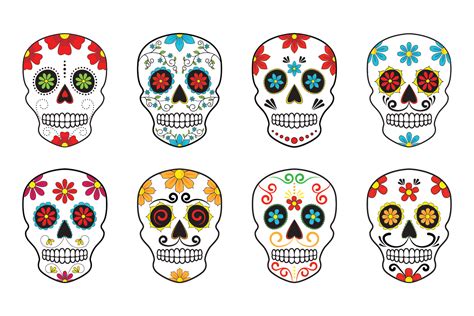 8 Vector Sugar Skulls Graphic By Eyestigmatic Design · Creative Fabrica