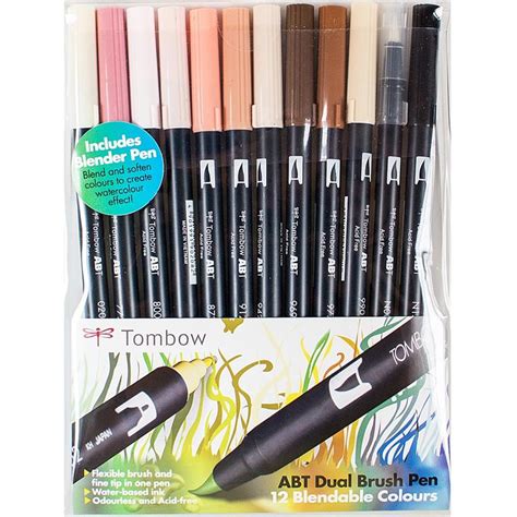 Tombow Dual Brush Pen Set Of Skin Tones