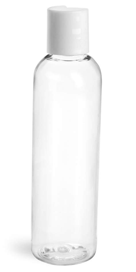 SKS Bottle Packaging 4 Oz Clear PET Cosmo Round Bottles W Smooth