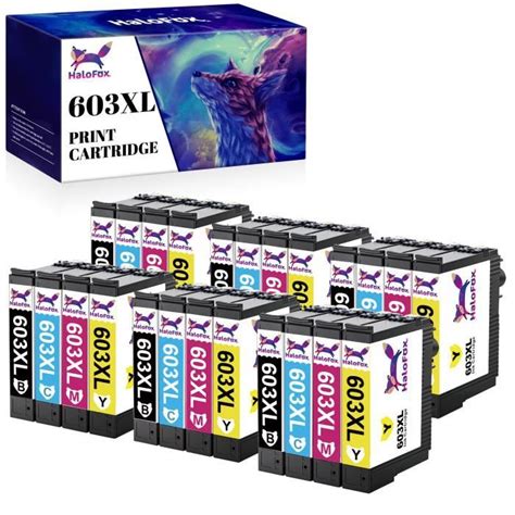 HALOFOX 24x Cartouches Compatible Epson 603 603XL 603 XL Pour Epson