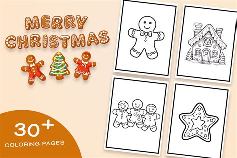 Christmas Gingerbread Coloring Pages Graphic By Redpixel Creative Fabrica