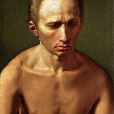 Mannerism Painting Portrait Of A Man Crying Scared Stable Diffusion