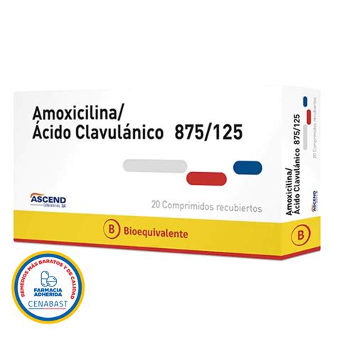 AmoxicilinaÁcido Clavulánico Comprimidos Recubiertos 875mg125mg