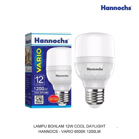 ListrikKita LAMPU BOHLAM 12W COOL DAYLIGHT HANNOCHS