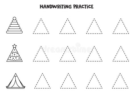 Trazar Contornos De Objetos Círculo Lindo Práctica De Escritura