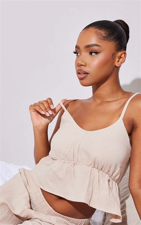 Débardeur De Pyjama Texturé Café Au Lait Lingerie Pyjamas PLT FR