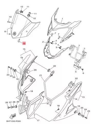 Tornillo Parabrisa Yamaha Ybr 125 Zr Original