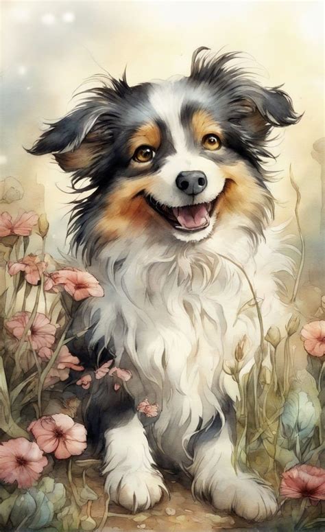 Пин от пользователя Sue Shade на доске Cute animals | Собачки, Рисунки ...