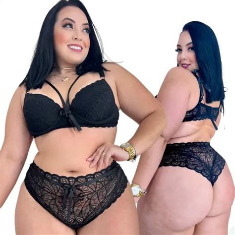 Lingerie Sensual Plus Size Rendada Luxo Sexy Frete Grátis