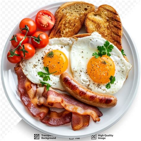 Premium Psd English Breakfast Eggs Bacon Sausage Toast
