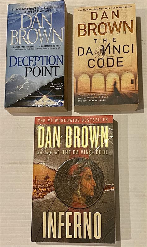 brown  book set  da vinci code deception point inferno