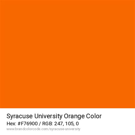 Syracuse University Brand Color Codes