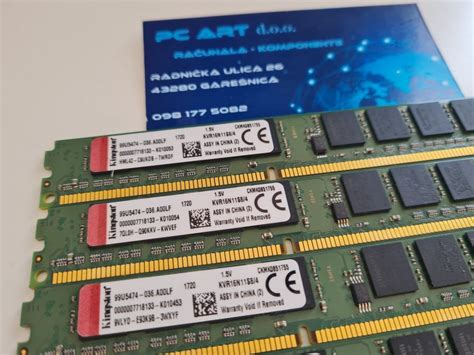 Kingston KVR16N11S8/4 16GB (4x4GB) DDR3, PC3 12800, 1600 MHz - Račun