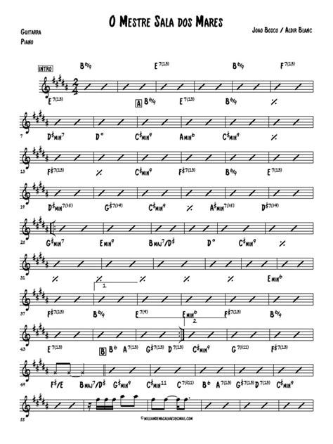 O Mestre Salas Dos Mares - O Mestre Sala Dos Mares - Guit e Piano | PDF