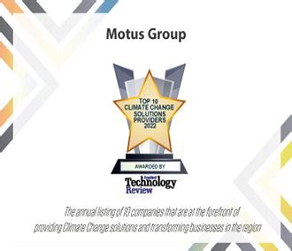Motus Group | Top Climate Change Solutions Company-2022