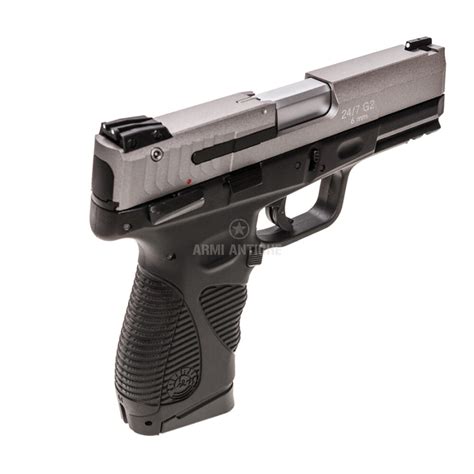 Pistola Softair Pt A Co Dual Tone Silver E Nera Scarrellante