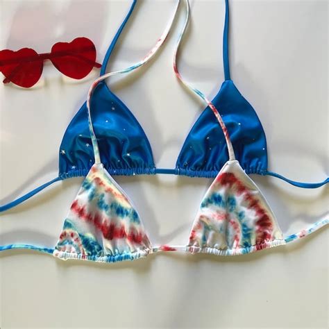 American Flag Bikini Etsy