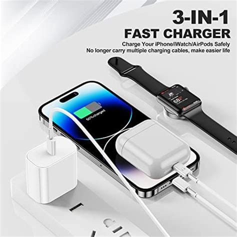 Apple Watch Charger USB C A 3 In 1 Magnetic Fast Charging Cable For