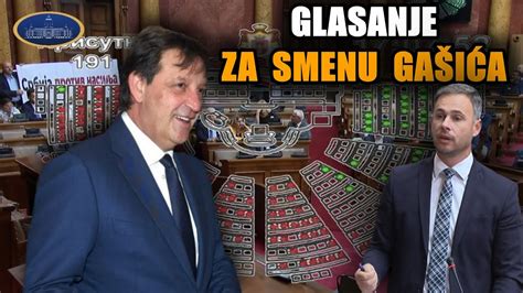 Skupština Glasanje za smenu ministra Gašića i Aleksićev govor koji je