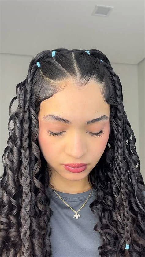 Penteado Para Ir Para Escola Cabelo Cacheado - Ideias de penteados fácil | Penteados para ir para escola cacheado ...