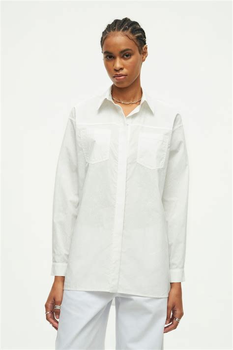 Рубашка со спущенным плечом и кокеткой — SHI-SHI