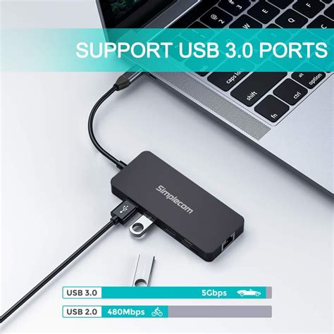 Simplecom Chn Usb C Superspeed In Multiport Hub Adapter