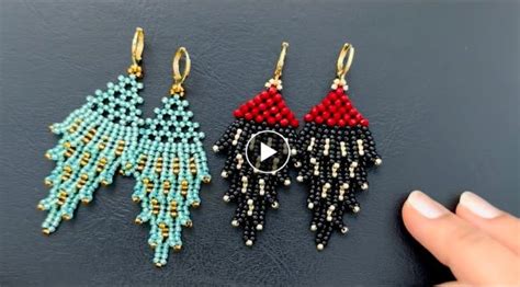 Make Herringbone Stitch Earrings Diy Useful Tips