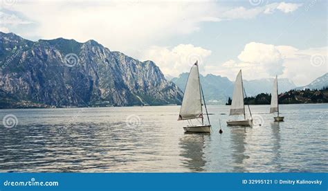 Mountain Lake Landscape In Italy Stock Image Image Of Environment