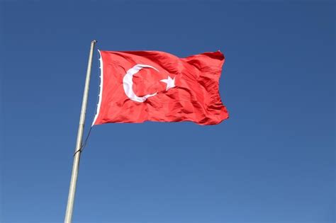 Premium Photo Red And White Turkish Flag