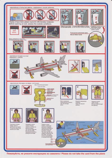 AirCollection Airline Safety Card Ural Airlines Airbus A320 V7