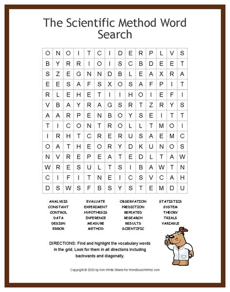 The Scientific Method Word Search