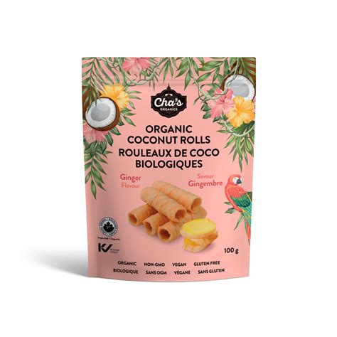 Ginger Coconut Rolls Chas Organics