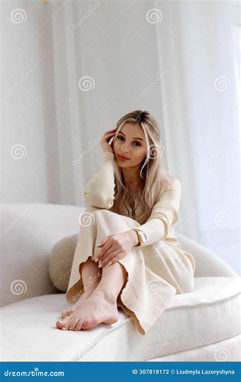 Portrait Of A Cute Beautiful Blonde With A Pretty Face Stock Photo Image Of Face Blonde