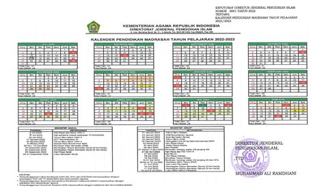 Kalender Pendidikan Madrasah Tahun Pelajaran 2022/2023 | MI ISLAMIYAH