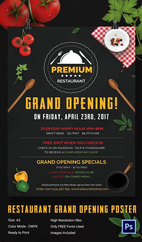 Restaurant Grand Opening Flyer Grand Opening Invitation Templates
